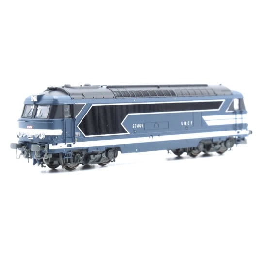 [N] : Locomotive diesel BB 67465 livrée bleue à plaques, Caen, SNCF Ep. IV, DCC Sound - MIKADOTRAIN NW334S