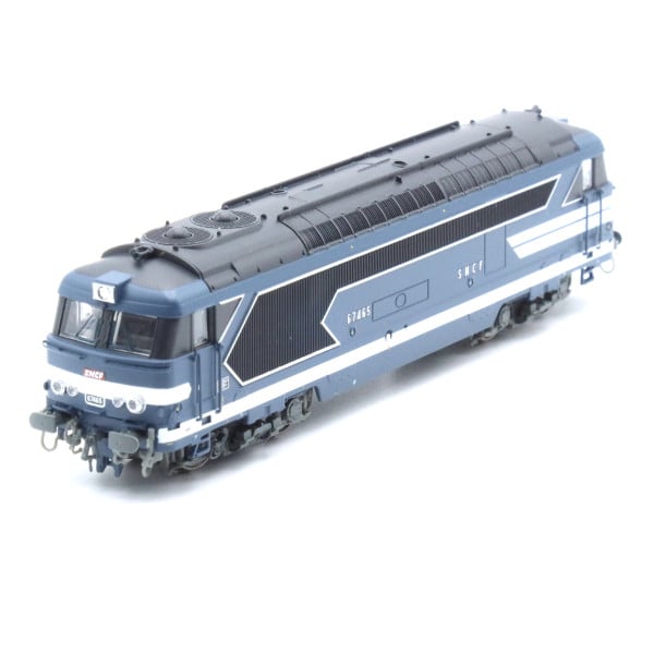 [N] : Locomotive diesel BB 67465 livrée bleue à plaques, Caen, SNCF Ep. IV, DCC Sound - MIKADOTRAIN NW334S