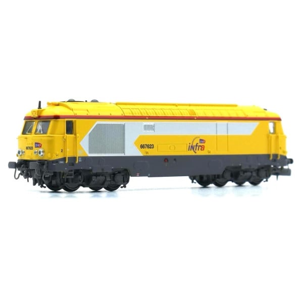 [N] : Locomotive diesel BB 67623 livrée “INFRA”, Nevers, SNCF Ep. VI, Analogique - MIKADOTRAIN NW339