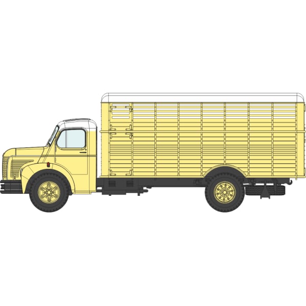 Véhicule [HO] : Camion BERLIET GLC 6, bétaillère jaune – CB112