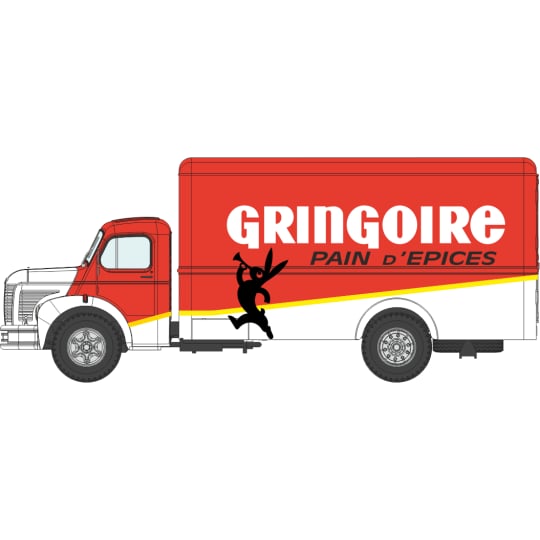 Véhicule [HO] : Camion BERLIET GLC 6, fourgon « GRINGOIRE » – CB114