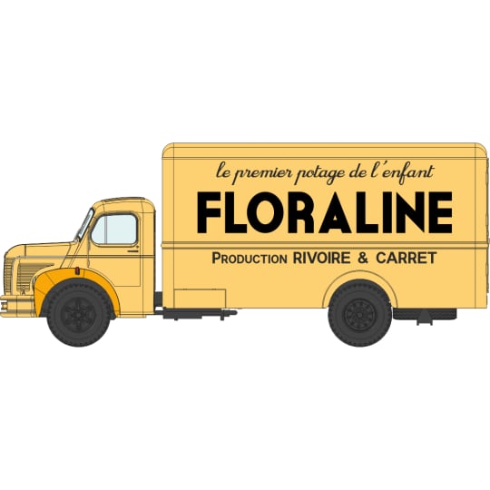 Véhicule [HO] : Camion BERLIET GLC 6, fourgon « FLORALINE » – CB116