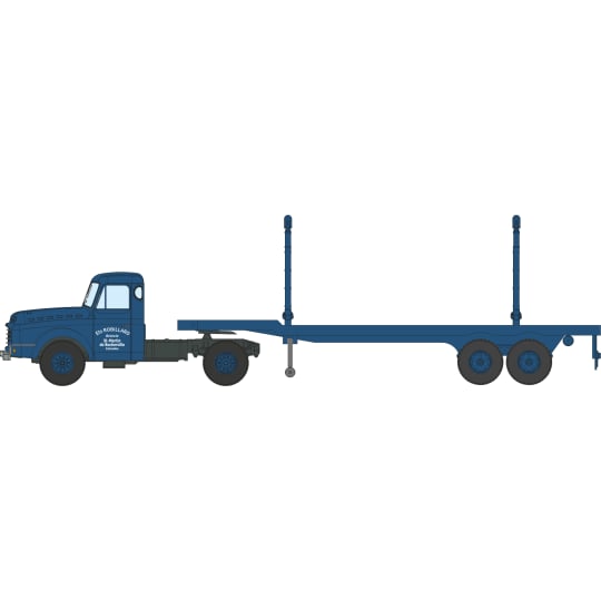 Véhicule [HO] : Camion Willeme tracteur + Remorque transport de Grumes « Ets ROBILLARD » – CB192