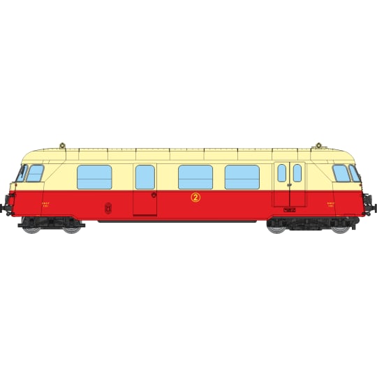 [HOe/HOm] : Autorail A80 D1 à caisse étroite du POC SNCF X251, 1 phare, rouge/crème, DCC SOUND, Ep.III - VM061S