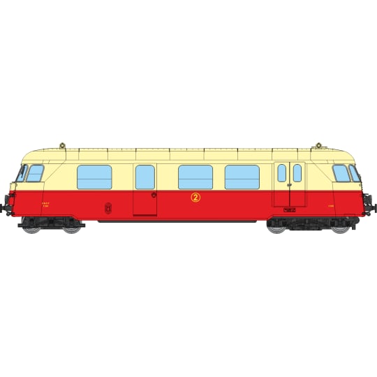 [HOe/HOm] : Autorail A80 D1 à caisse étroite du POC SNCF X248, 1 phare, rouge/crème, DCC SOUND, Ep.III - VM062S