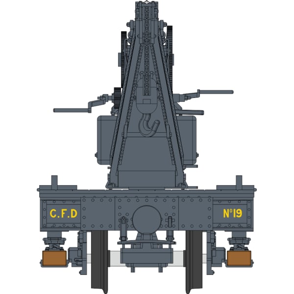 [HO] : Set de 3 wagons CDF train de secours (Couvert / Plat / Grue) Ep.III - REE VM063