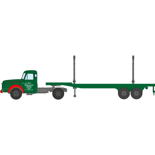 Véhicule [HO] : Camion Willeme tracteur + Remorque transport de Grumes « JULES GENDRE » – CB194