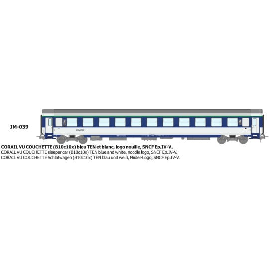 [HO] : Voiture CORAIL B10c10x logo nouille Ep.V - REE JM039