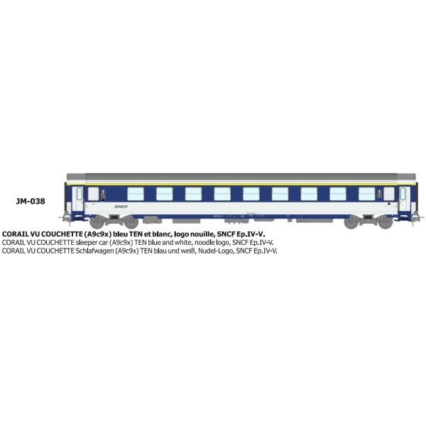 [HO] : Voiture CORAIL A9c9x logo nouille Ep.V - REE JM038