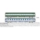 [HO] : Set de 2 Voitures AMBULANCE (COUCHETTE et CORAIL B10c10x) vert/gris logo encadré blanc Ep.IV-V - REE JM048