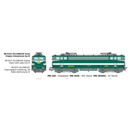 [HO] : BB 9332 VILLENEUVE Verte Origine Interphonie Ep.IV - DIGITAL SOUND - MB265S