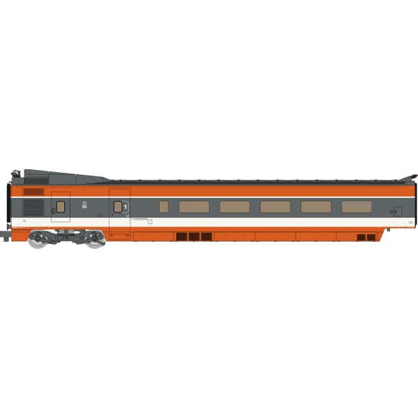 [HO] : Coffret TGV PSE n°110 CFF, 5 éléments (Motrices + Remorques R1, R8, R4 Bar), Ep. IV, Analogique - TGV008