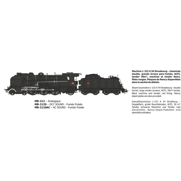 [HO] : MACHINE 1-231K 54 STRASBOURG - Ep.III - ANALOGIQUE - MB212