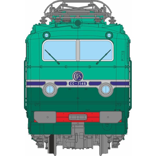 [HO] Locomotive électrique CC 7136 Lyon Mouche, DC - JM005