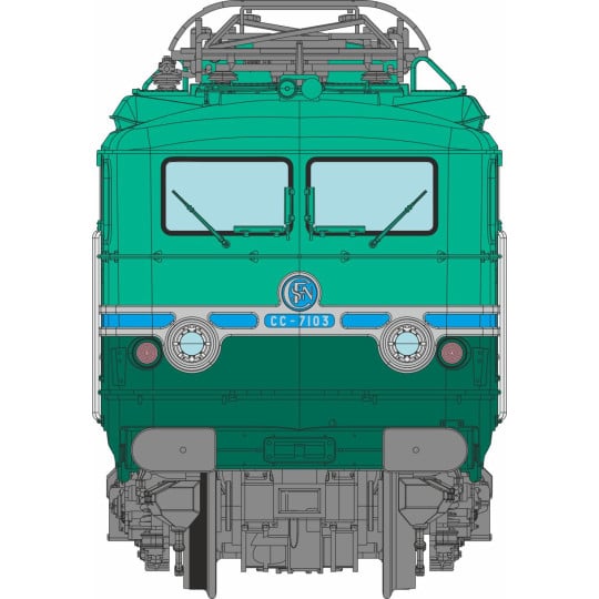 [HO] Locomotive électrique CC 7103 Avignon, DCCS - JM006S