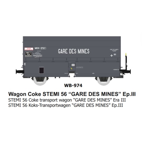 [HO] : Wagon Coke STEMI 56 “GARE DES MINES” Ep.III - WB974