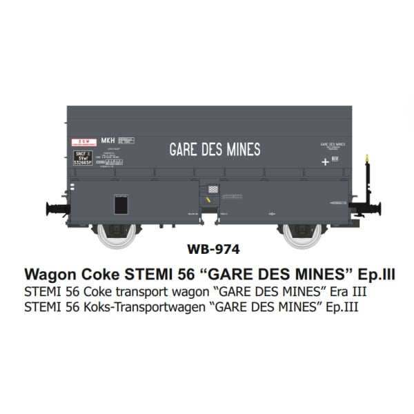 [HO] : Wagon Coke STEMI 56 “GARE DES MINES” Ep.III - WB974