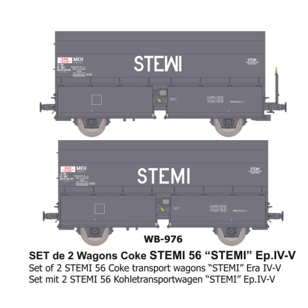 [HO] : SET de 2 Wagons Coke STEMI 56 “STEMI” Ep.IV-V - WB976