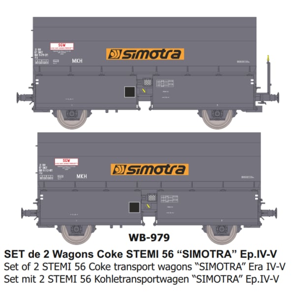 [HO] : SET de 2 Wagons Coke STEMI 56 “SIMOTRA” Ep.IV-V - WB979