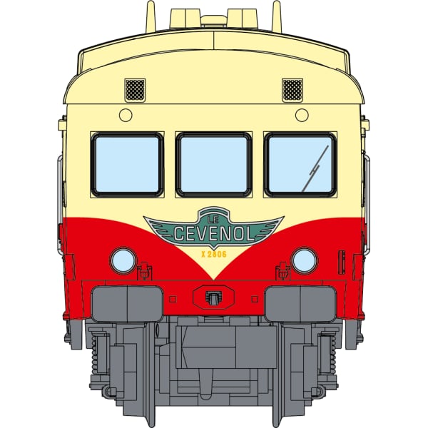[N] : Autorail X-2806, Marseille 1ère / 2ème Classe « Le Cévenol », SNCF, Ep. III, DCC Sound - MIKADOTRAIN NW246S