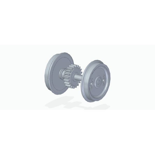 [HO] : Essieu DC gris 807 - BB67400