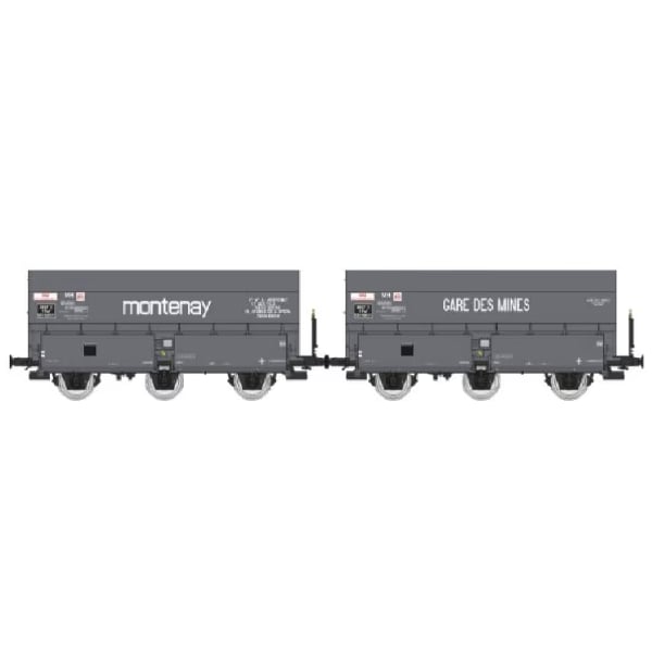 Set de 2 COKE MH45 3E, ‘MONTENAY’ + ‘GARE DES MINES’ Gris f