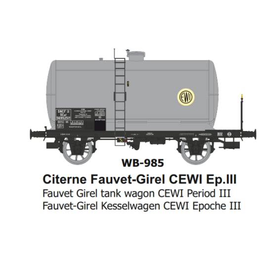 [HO] : Citerne Fauvet-Girel châssis OCEM "CEWI" Ep.III - WB985