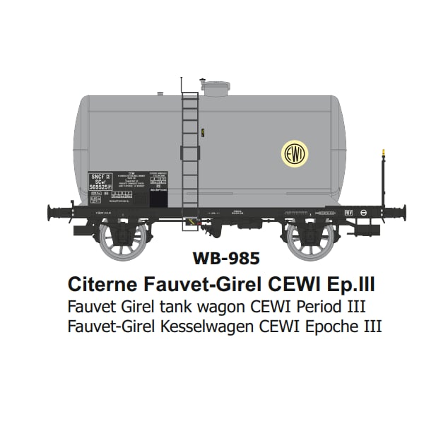[HO] : Citerne Fauvet-Girel châssis OCEM "CEWI" Ep.III - WB985