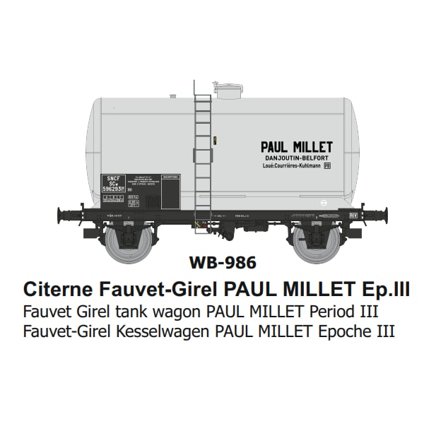 [HO] : Citerne Fauvet-Girel châssis OCEM "PAUL MILLET" Ep.III - WB986