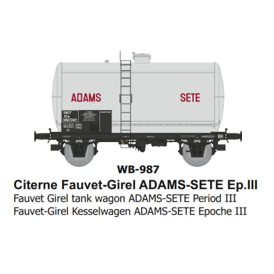 [HO] : Citerne Fauvet-Girel châssis OCEM "ADAMS-SETE" Ep.III - WB987