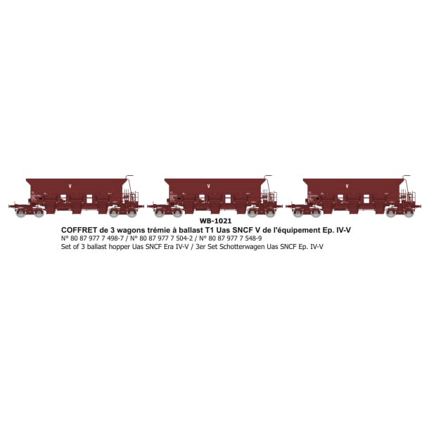 [HO] : Set de 3 TREMIE BALLAST V Ep.IV de l'équipemement - WB1021