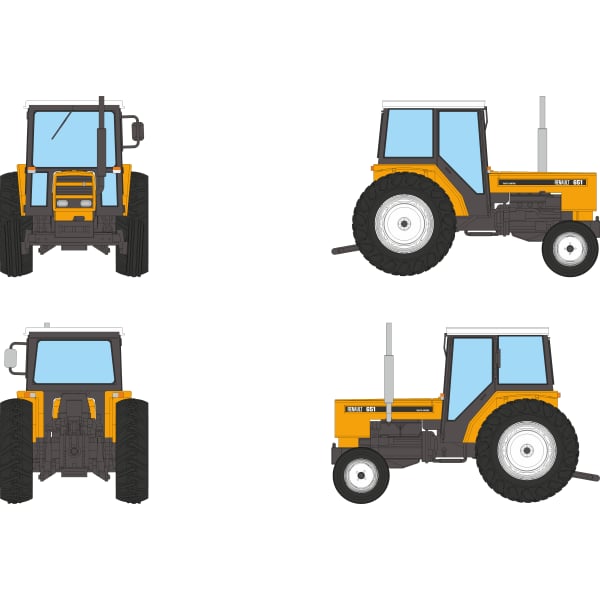 [HO] : Tracteur 651 RENAULT avec cabine Orange (1982) - CB220