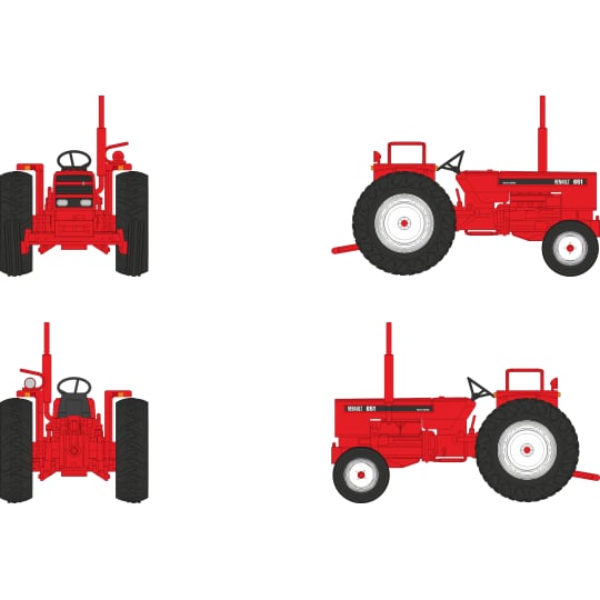 [HO] : Tracteur RENAULT 651 Rouge (1973) - CB214