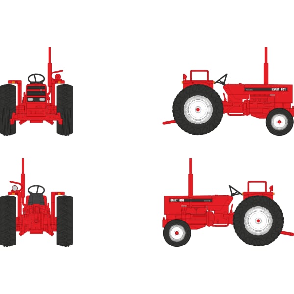 [HO] : Tracteur RENAULT 651 Rouge (1973) - CB214