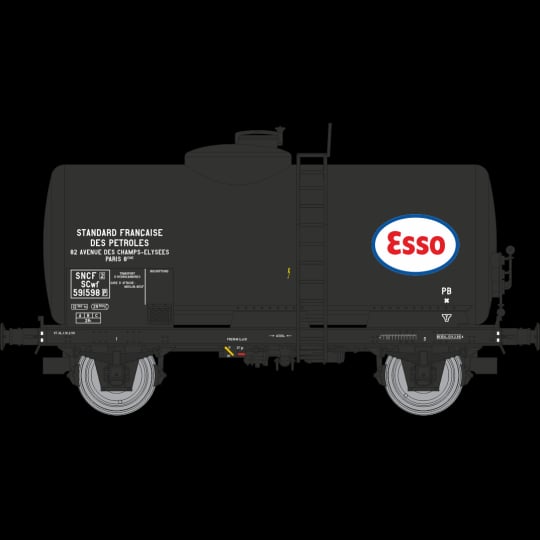 [HO] : Coffret de 2 wagons citernes pétrole ESSO, SNCF, Ep. III – WB870