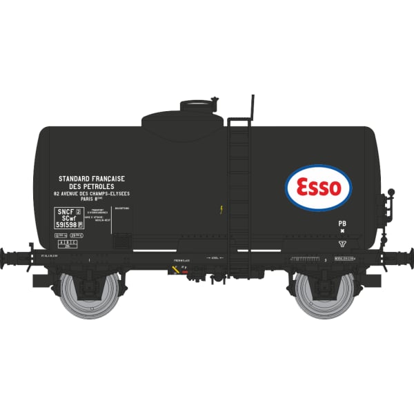 [HO] : Coffret de 2 wagons citernes pétrole ESSO, SNCF, Ep. III – WB870