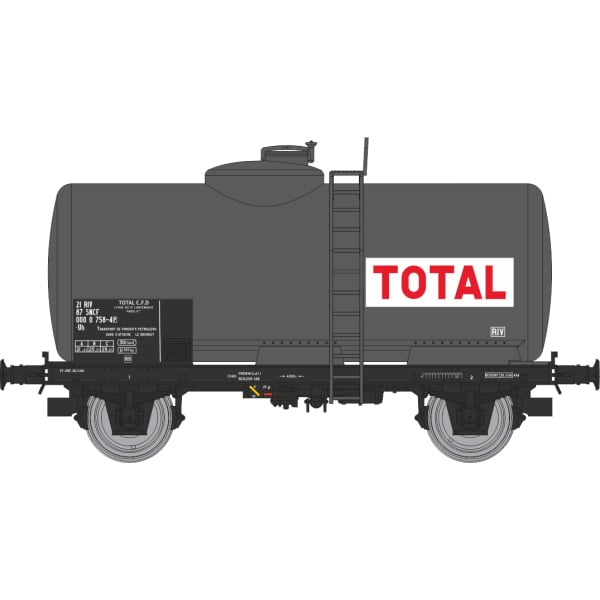 [HO] : Coffret de 2 wagons citernes pétrole TOTAL, SNCF, Ep. IV – WB872