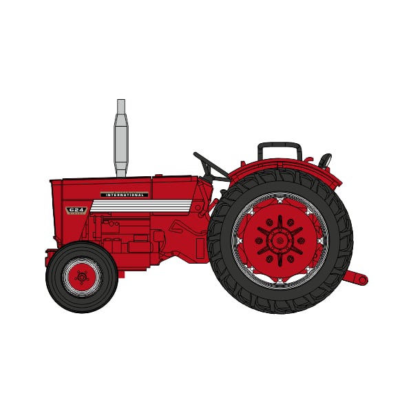 Véhicule [HO] : Tracteur Mc-Cormick INTERNATIONAL HI 624 – CB179