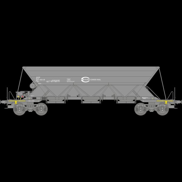 [HO] : Coffret de 3 wagons trémies EX Type 1 « ECR », Ep. VI – WBECR1