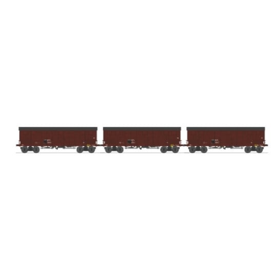 [HO] : Coffret de 3 wagons TP couverts pour primeurs 4 portes, SNCF, Ep. IIIb – WB910