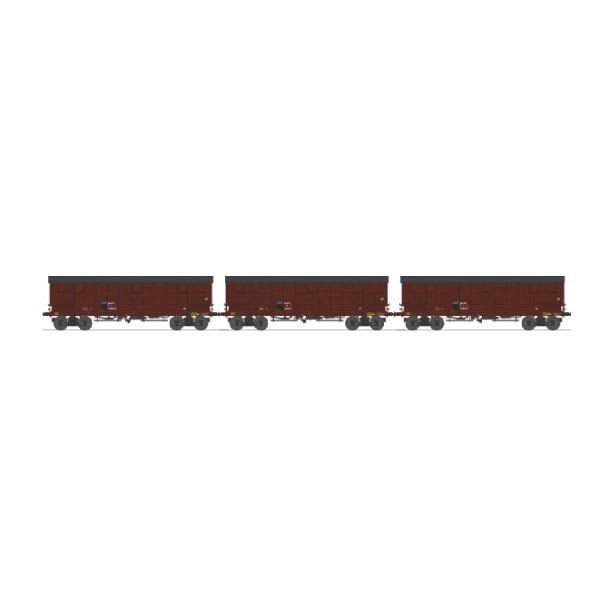 [HO] : Coffret de 3 wagons TP couverts pour primeurs 4 portes, SNCF, Ep. IIIb – WB910