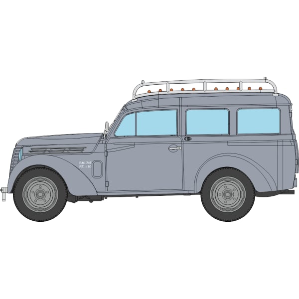 [HO] Voiture Renault Juvaquatre familiale grise - CB211