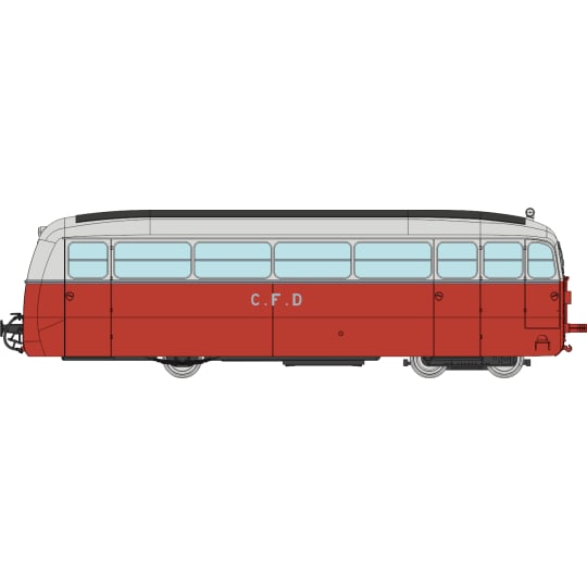 [HOe/HOm] : Autorail DE DION type ND sans aérateurs, CFD Vivarais-Lozère n°201, Analogique - VM053