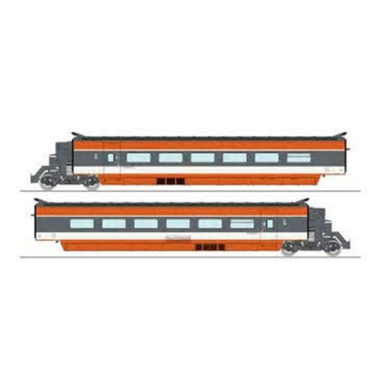 [HO] : Coffret de remorques TGV PSE rame n°5, 2 éléments (Remorques R3, R7), Ep. IV, AC 3 rails - TGV007SAC