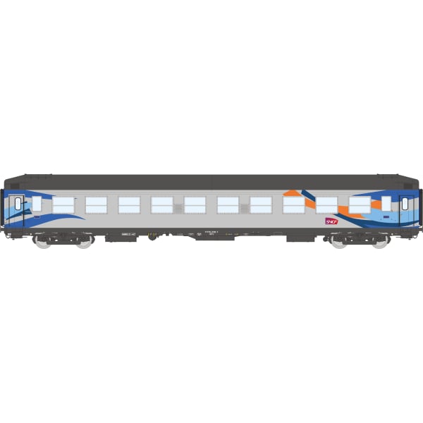 [HO] : Set de 2 voitures UIC couchettes B9c9x toit haut gris, CROISIERE, SNCF, Ep. VI – VB483
