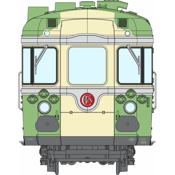 [HO] : Autorail RGP 1 X-2728, Vert, NOISY, Ep. III-IV, AC Sound 3 rails - MB259SAC