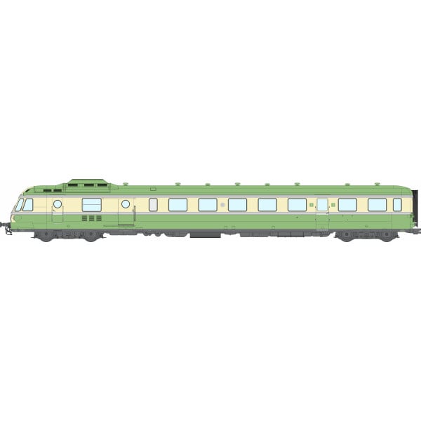 [HO] : Autorail RGP 1 X-2737, Vert, BATIGNOLLES, sans cuisine, Ep. III-IV, DCC Sound - MB260S