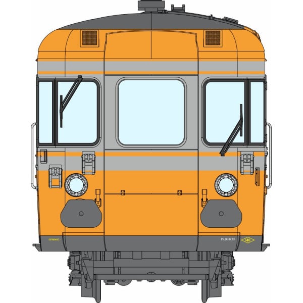 [HO] : Autorail RGP 1 X-2726, Orange Alu, Metz, Ep. IV, DCC Sound - MB261S
