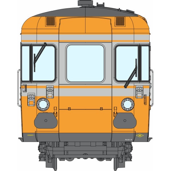 [HO] : Autorail RGP 1 X-2732, Orange Béton, LYON-VAISE, Ep. IV, DCC Sound - MB262S