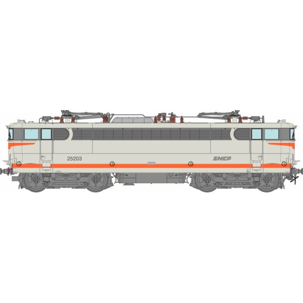 [HO] : Locomotive électrique BB 25203 Livrée béton, VÉNISSIEUX logo nouilles Ep. V, Analogique - MB254
